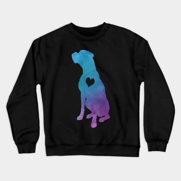 Adore Boxers Watercolor Crewneck Sweatshirt by Psitta